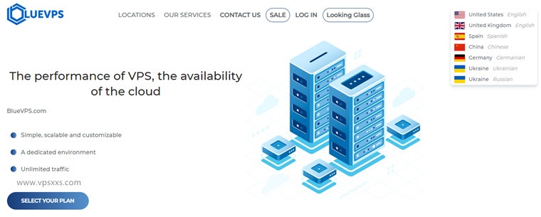 BlueVPS香港/新加坡/美國/歐洲等16機房可選：3.99美元/月起，支持支付寶/銀聯/Paypal